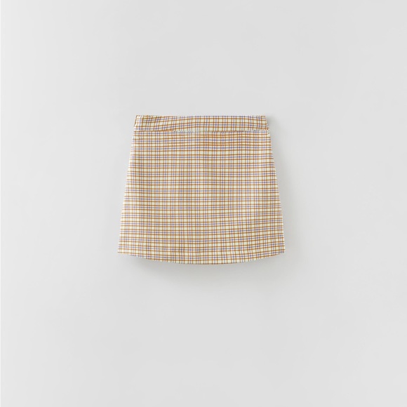 NWT Zara 6Y pleated tied plaid skirt - Picture 2 of 3